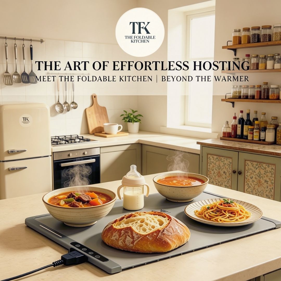 warming tray safe for babies — close-up of food-grade silicone surface on TFK Electric Warming Tray